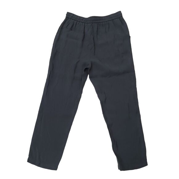Zara Pants Womens Medium Dark Gray Straight Leg Relaxed Fit Lightweight Comfy - Picture 4 of 10